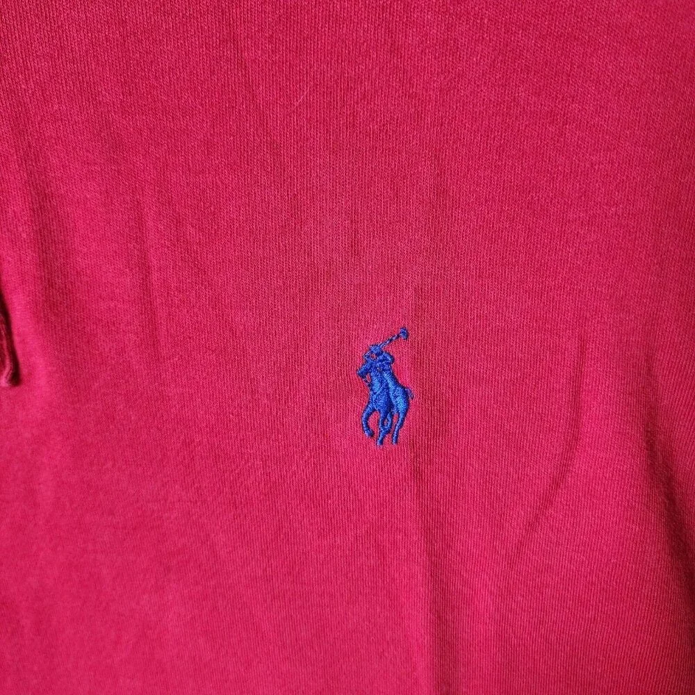 Polo by Ralph Lauren Classic Red Short Sleeve Polo Shirt Size Medium 100% Cotton
